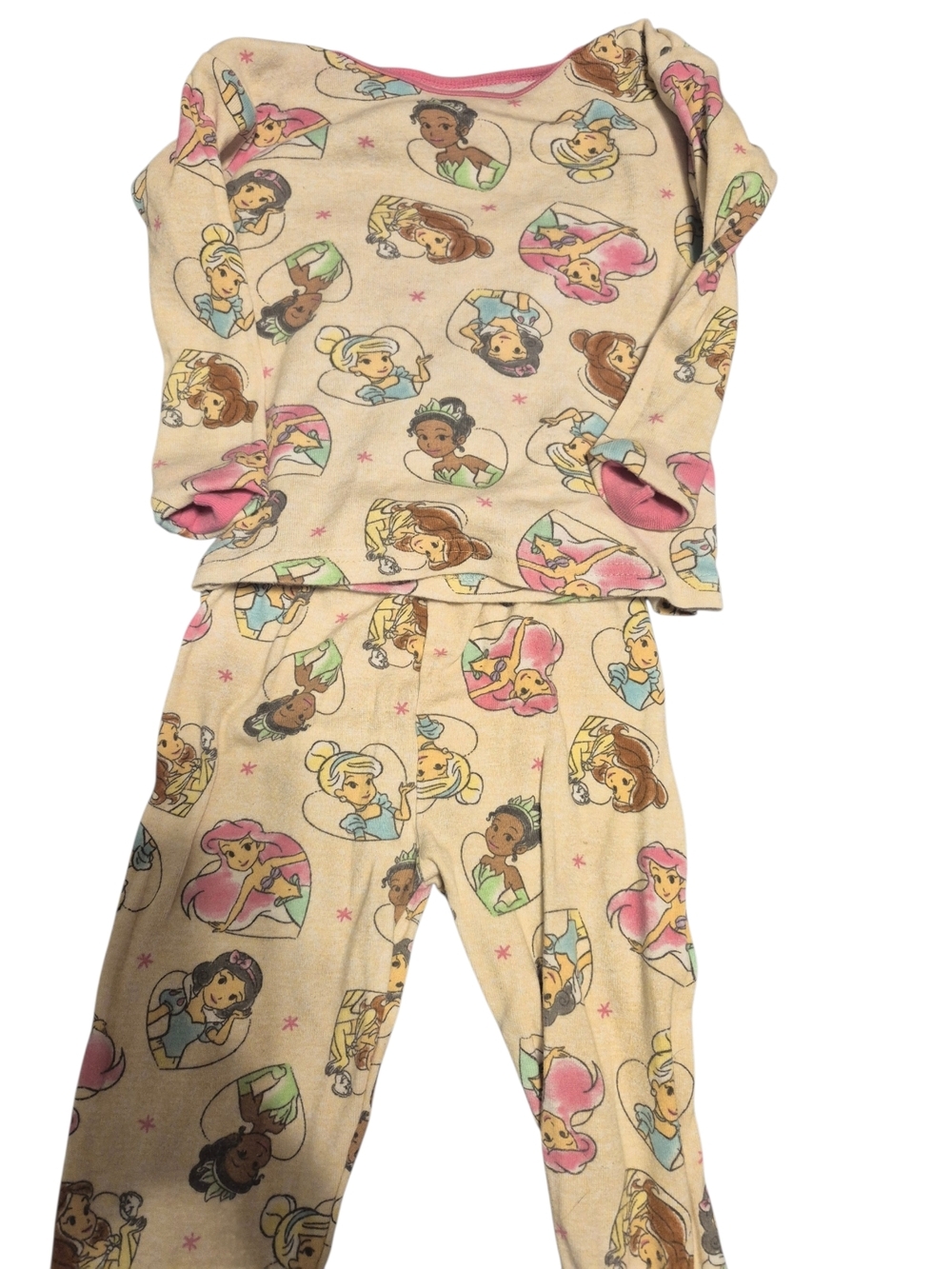 ⭐️⭐️5/$15. Disney Princess Character Pajama Set - Long Sleeve Top & Pants